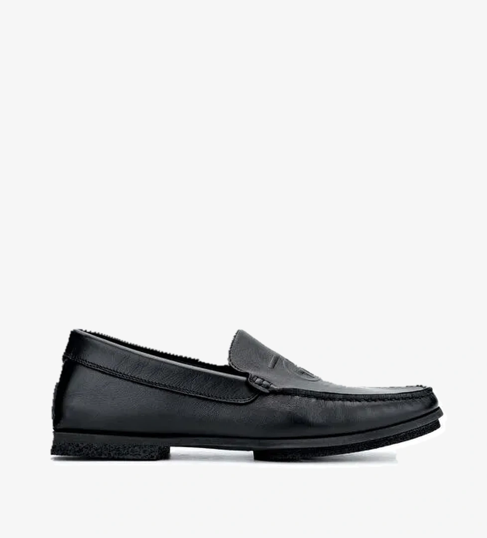 Butteri Erkek Hakiki Deri Siyah Casual Ayakkabı - Görsel 1