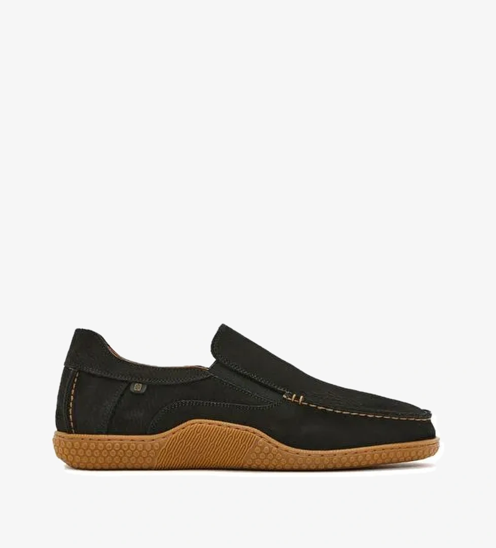 Erkek Siyah Nubuk Deri Casual Loafer 25SFD8000V3 - Görsel 1