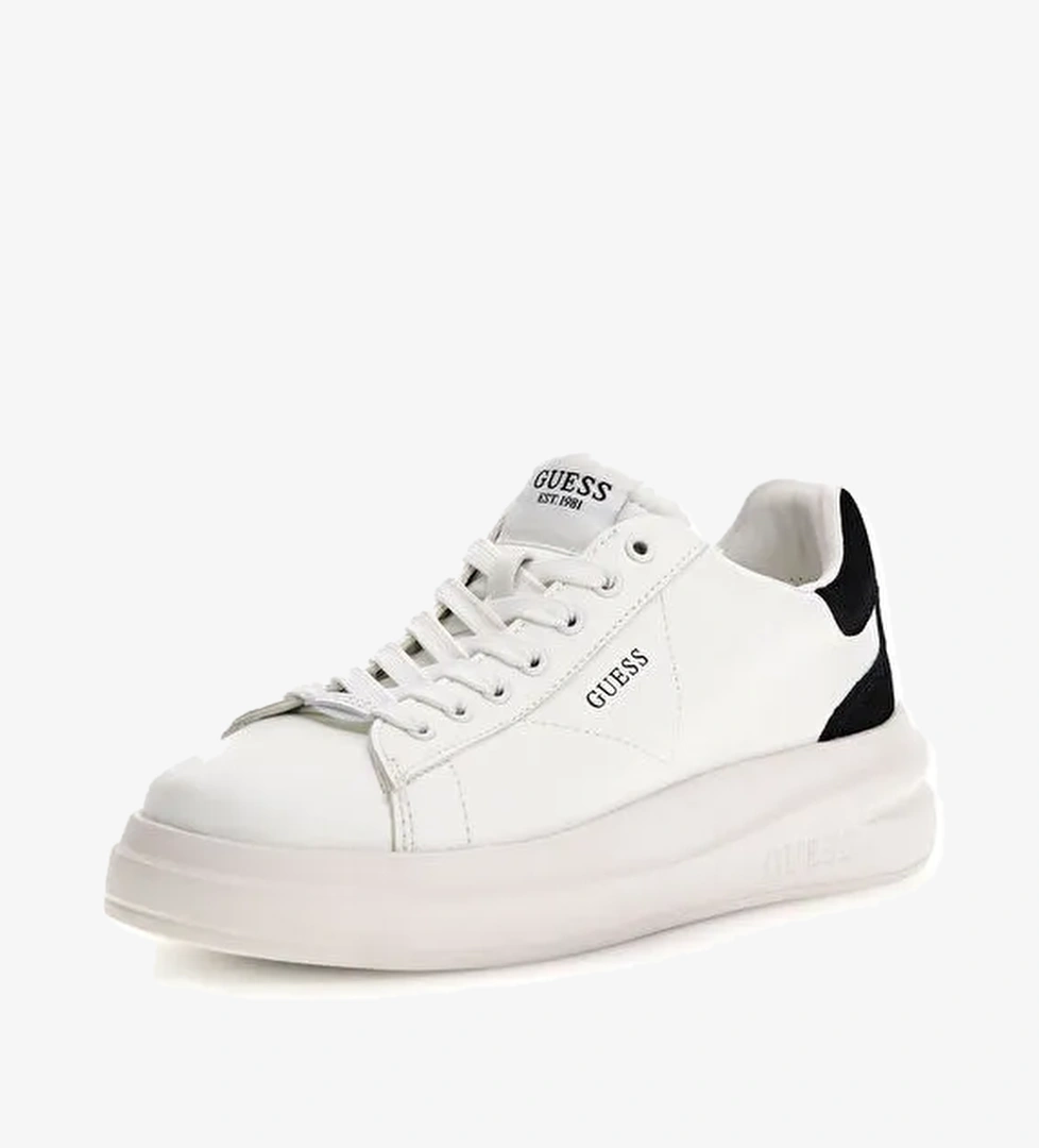 Guess Beyaz Kadın Deri Sneaker FLJELBLEA12-WHBLK