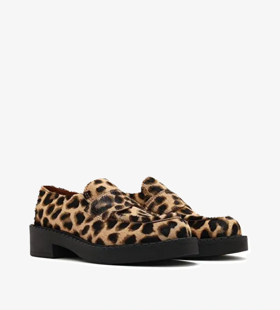 Derimod Derimod Belirsiz Kadın Leopar Deri Maskülen Loafer 24WFD1401W2 | Boyner Belirsiz - 1. görsel
