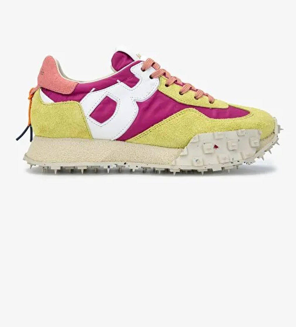 Barracuda Kadın Tekstil Deri Fıstık Yeşili/Fujya Sneakers & Spor Ayakkabı - Görsel 1