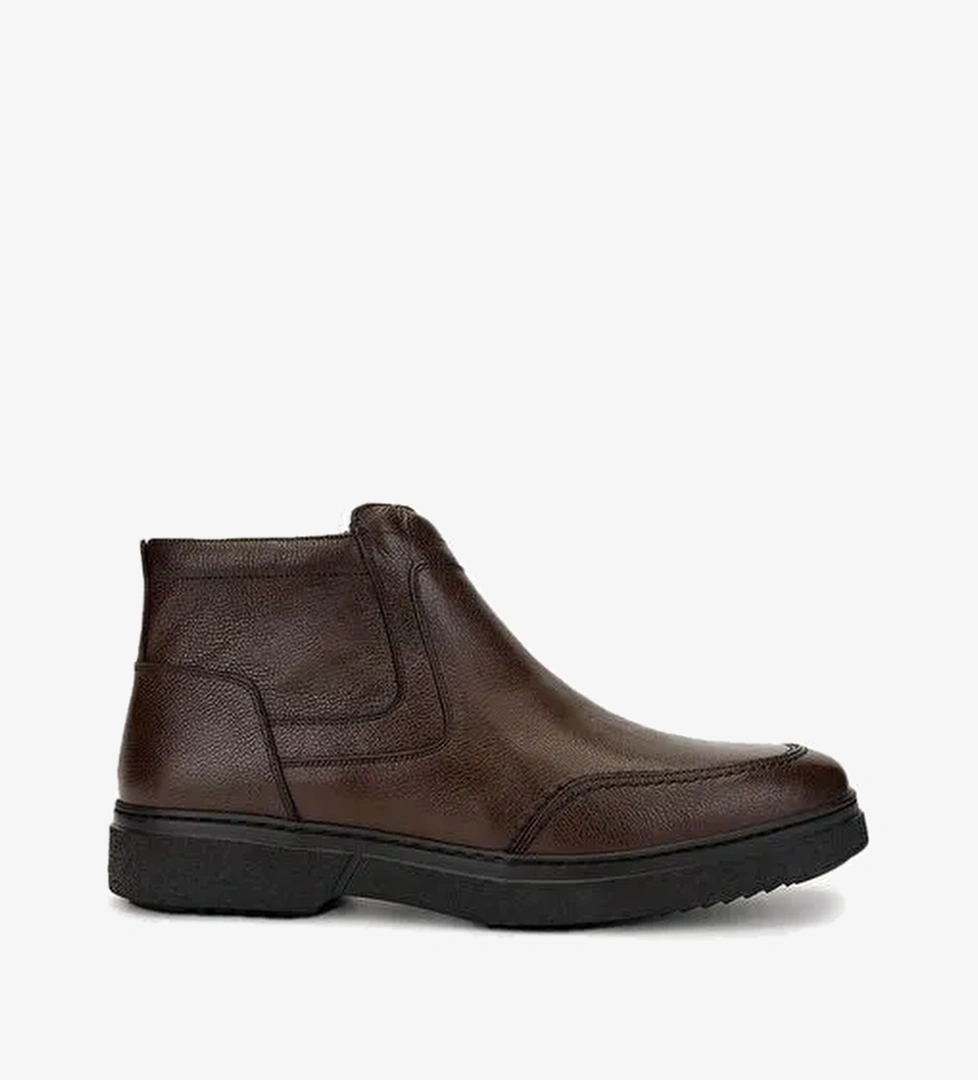 Valmenti Erkek Hakiki Deri Kahverengi Casual Bot - Görsel 1