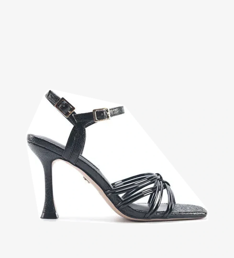 TREDEN 5FX Siyah Kadın Topuklu Sandalet - Görsel 1