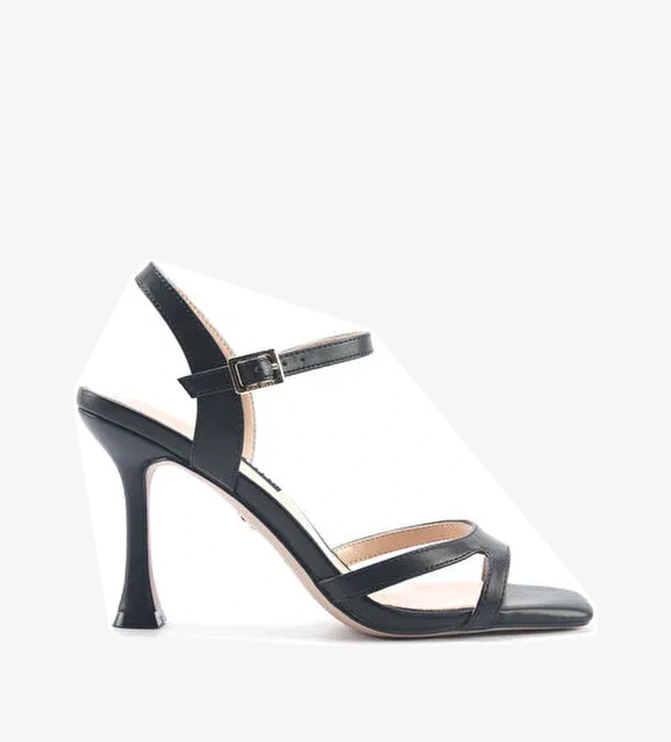 MILORA 5FX Siyah Kadın Topuklu Sandalet - Görsel 1