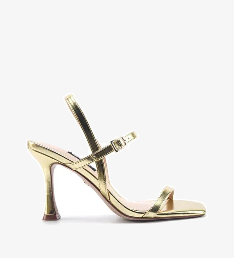 MONIQUE 5FX Altın Kadın Topuklu Sandalet - Görsel 1