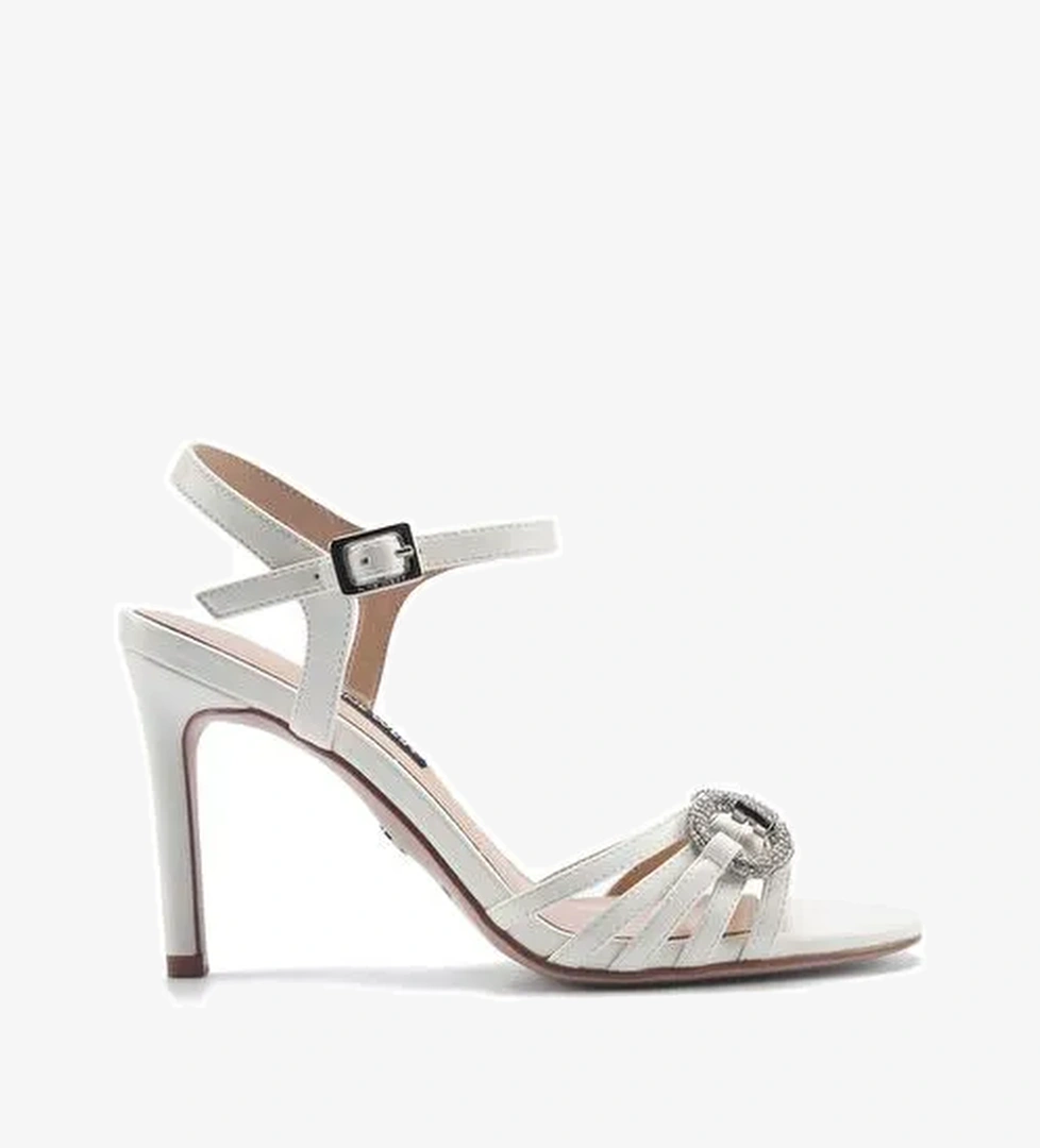 LENNA 5FX Beyaz Kadın Topuklu Sandalet - Görsel 1