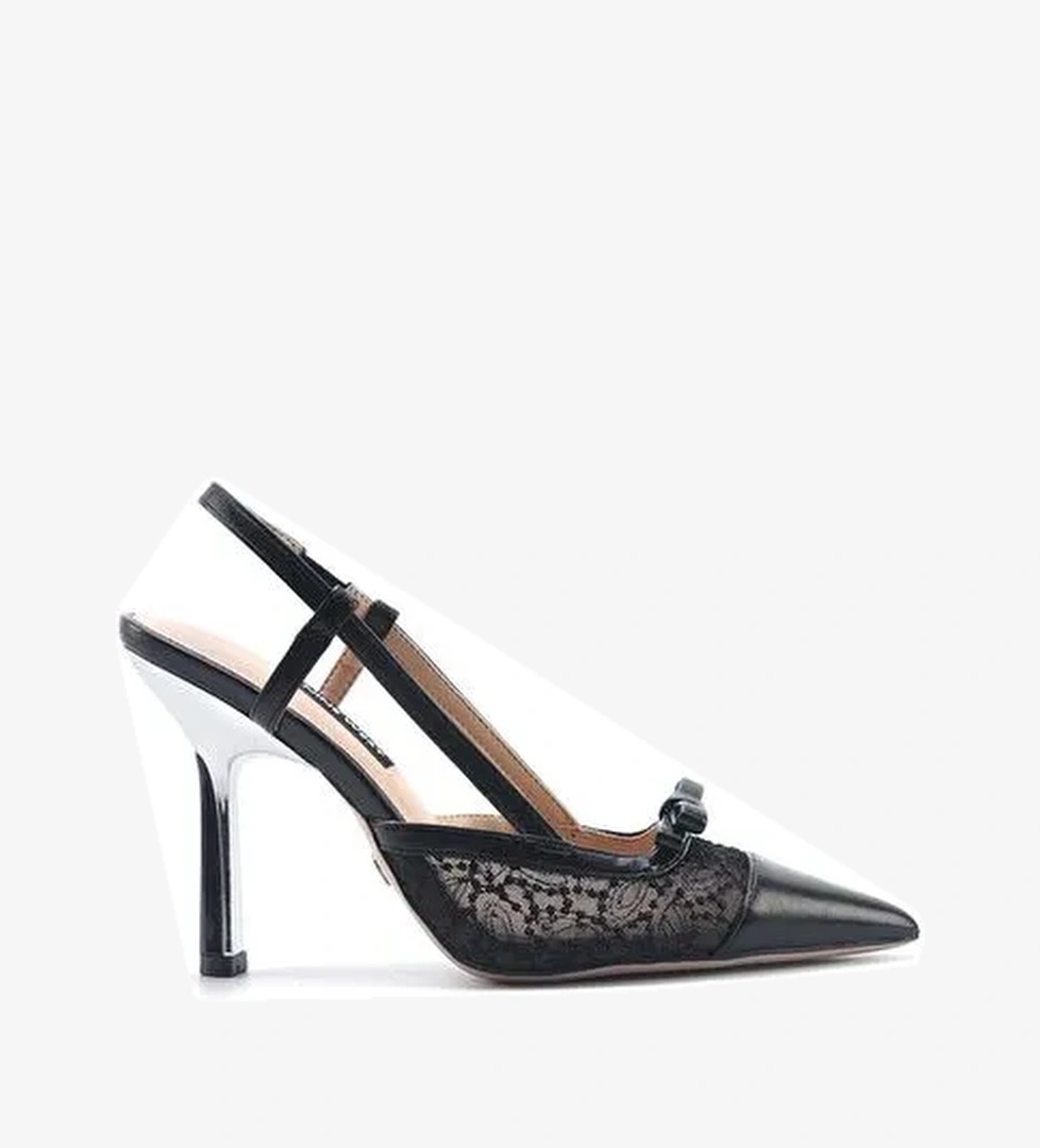 ELISABETH 5FX Siyah Kadın Topuklu Sandalet - Görsel 1