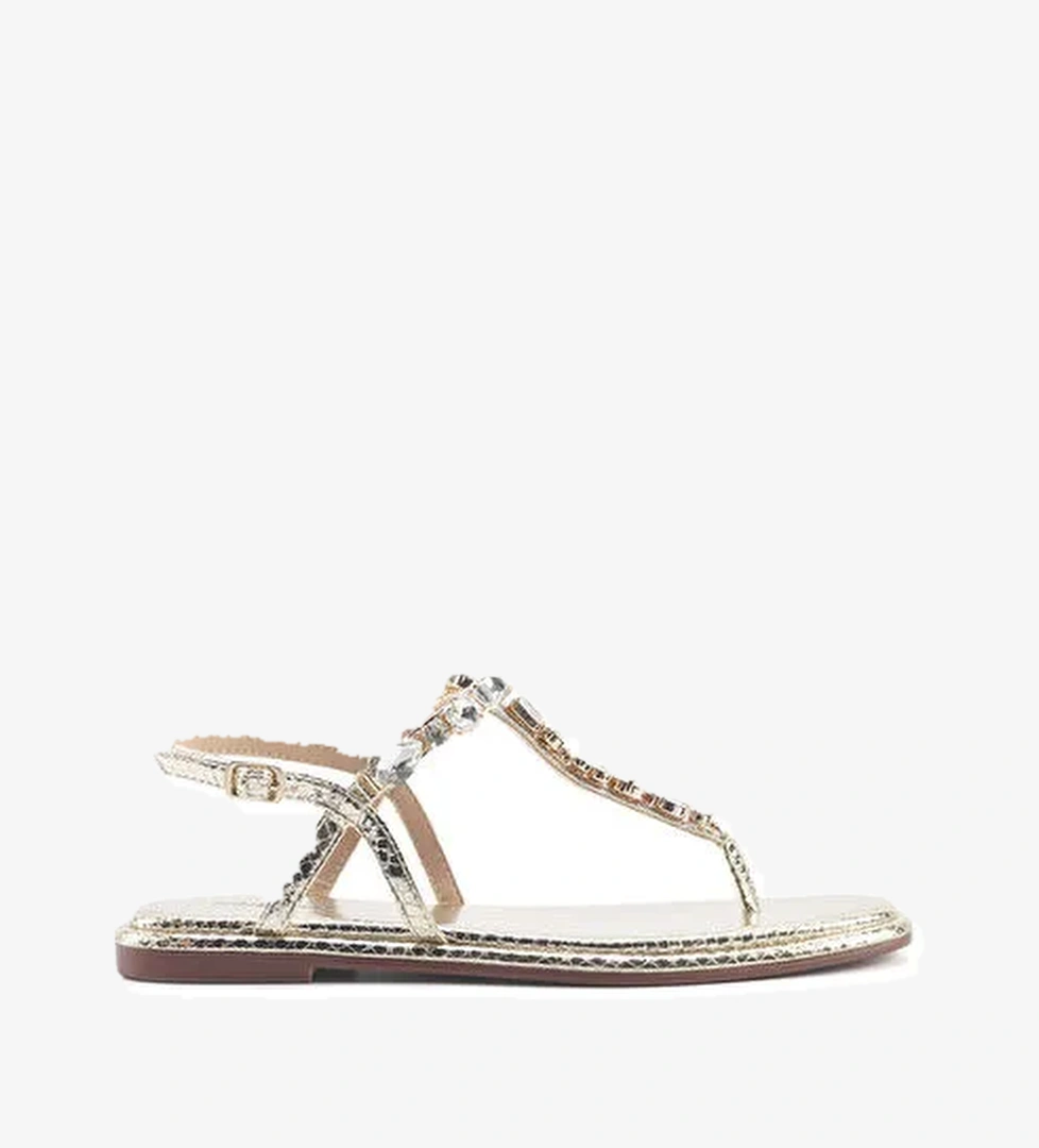 ORANE 5FX Altın Kadın Düz Sandalet - Görsel 1