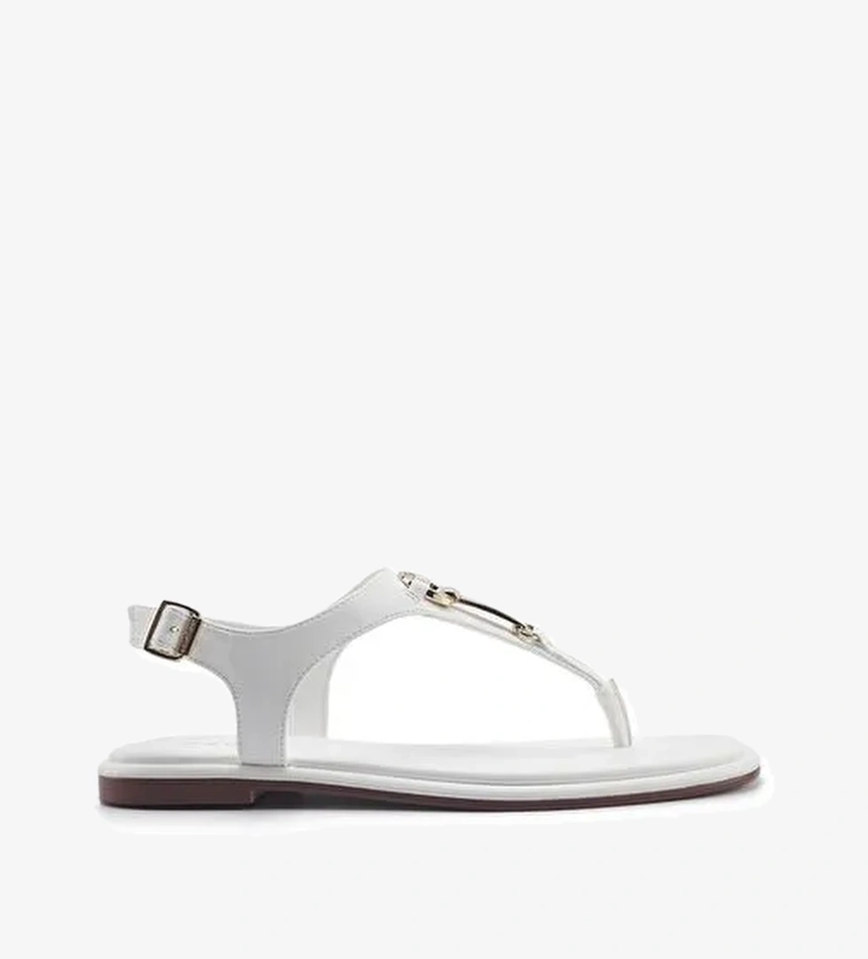 OPHELIA 5FX Beyaz Kadın Düz Sandalet - Görsel 1