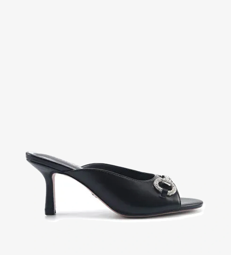 LAMASTA 5FX Siyah Kadın Topuklu Terlik - Görsel 1