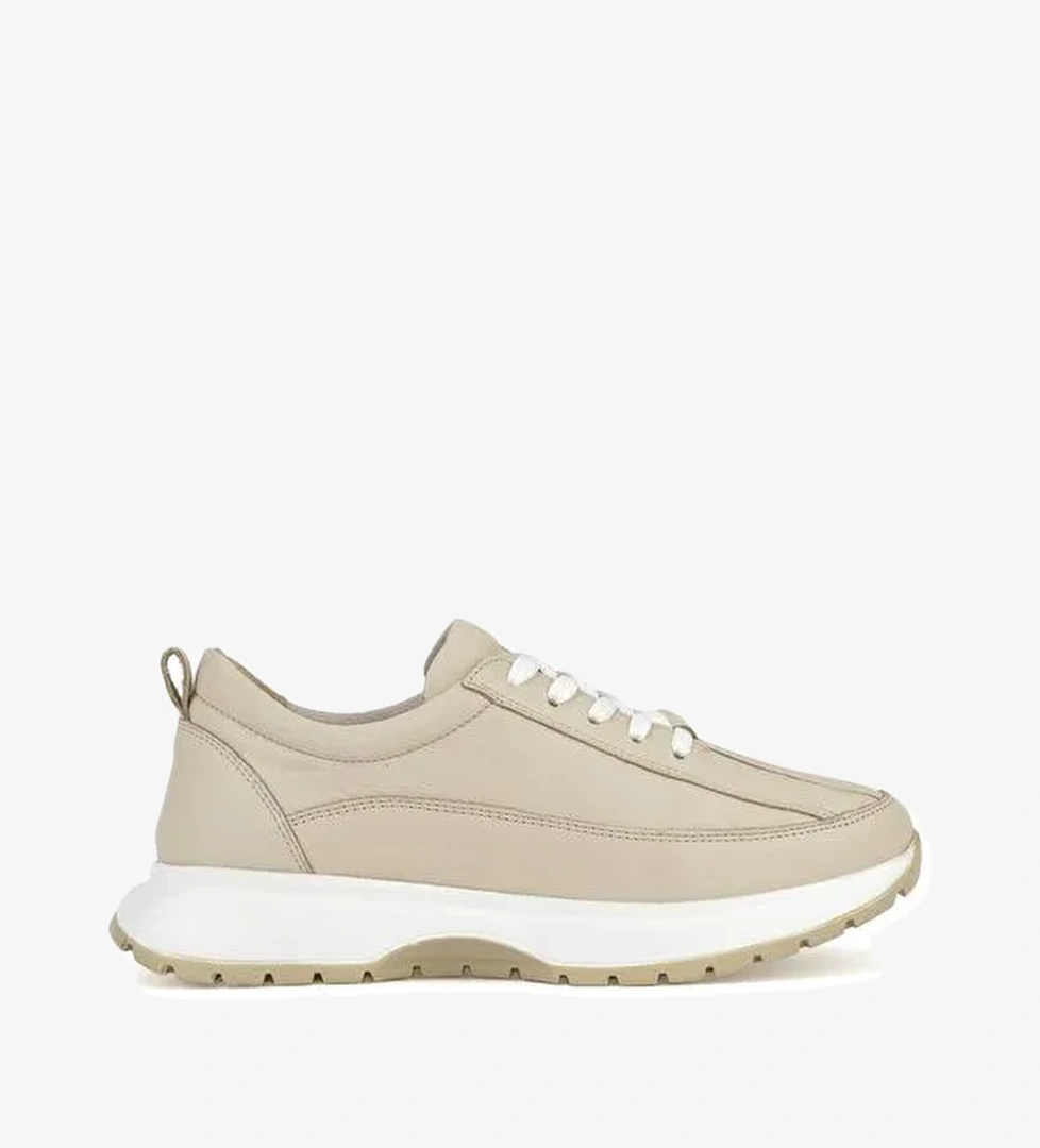 Ziya, Kadın Hakiki Deri Sneaker 1511050Z2052 Bej - Görsel 1