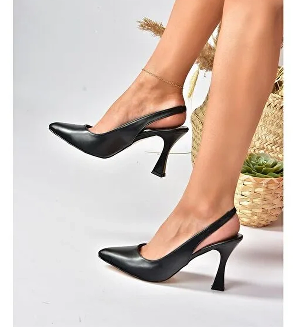 Siyah Kalın Topuklu Kadın Ayakkabı P250149009 - Görsel 1