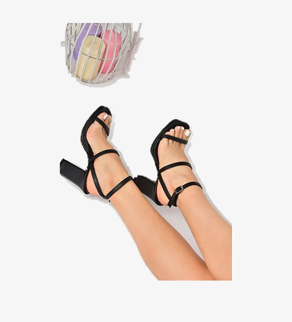 Siyah Kalın Topuklu Günlük Kadın Ayakkabı M282462709 - Görsel 1