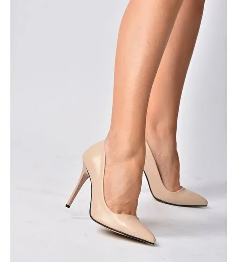 Bej Kadın Topuklu Kadın Ayakkabı 8922151909 - Görsel 1