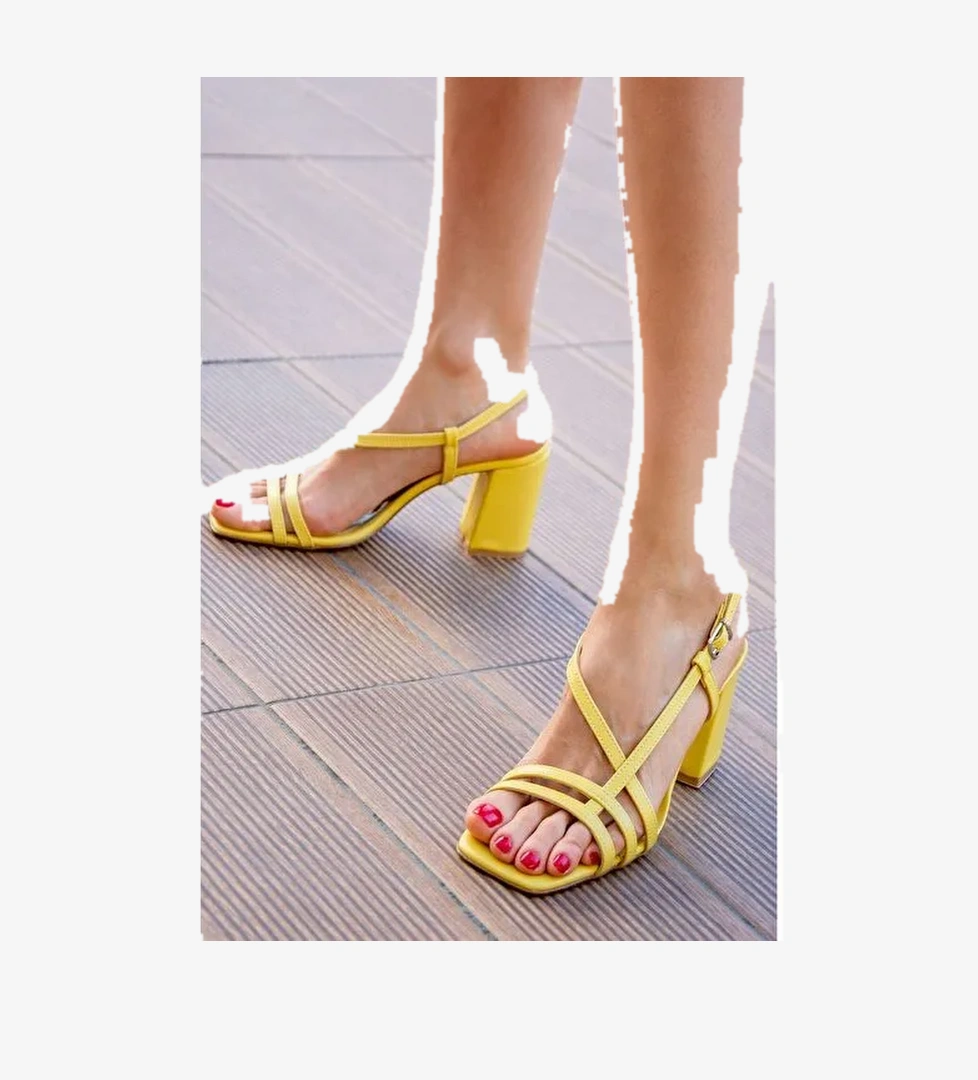 Sarı Kadın Topuklu Ayakkabı H922741009 - Görsel 1