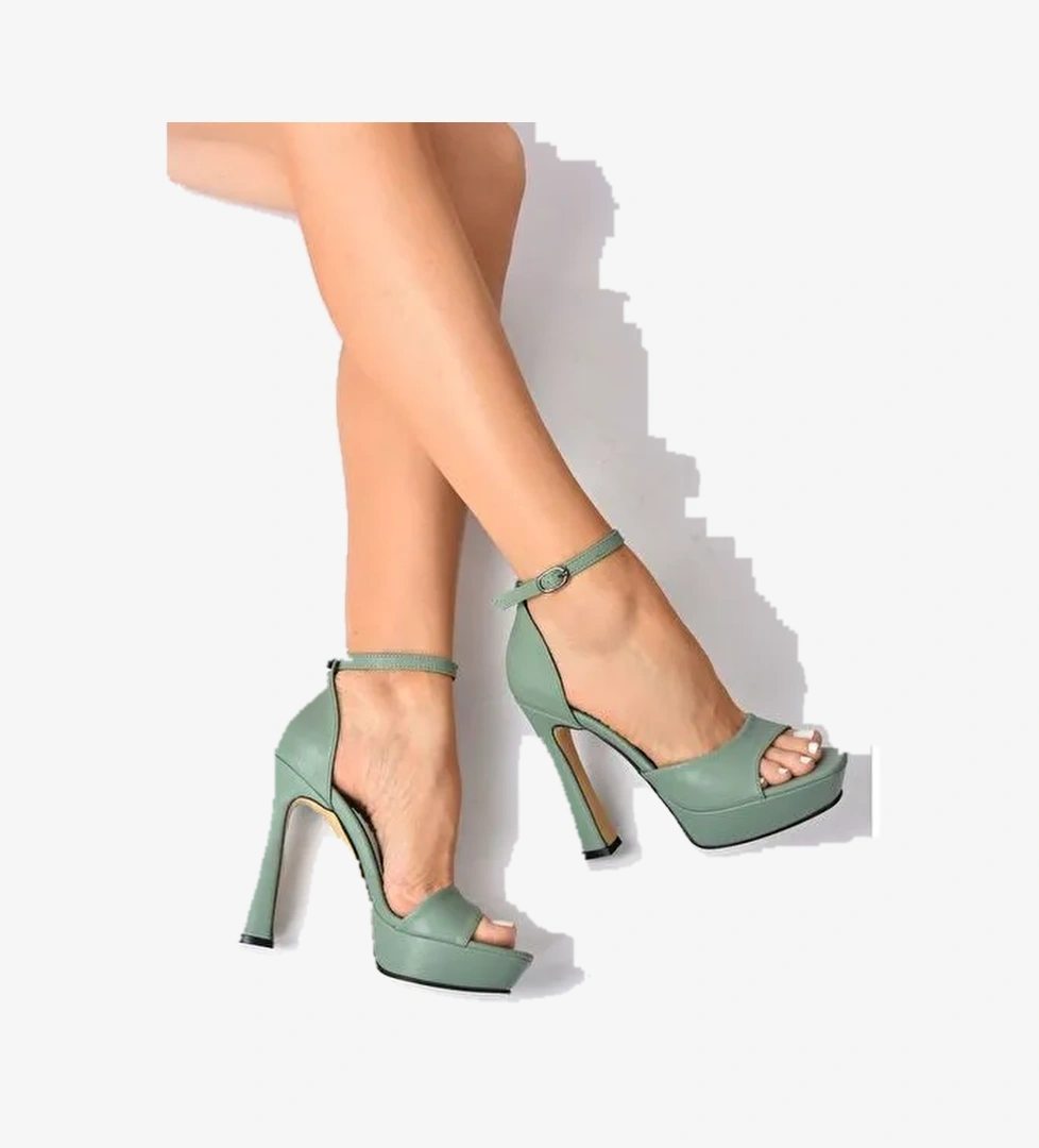 Yeşil Topuklu Kadın Ayakkabı K404580109 - Görsel 1