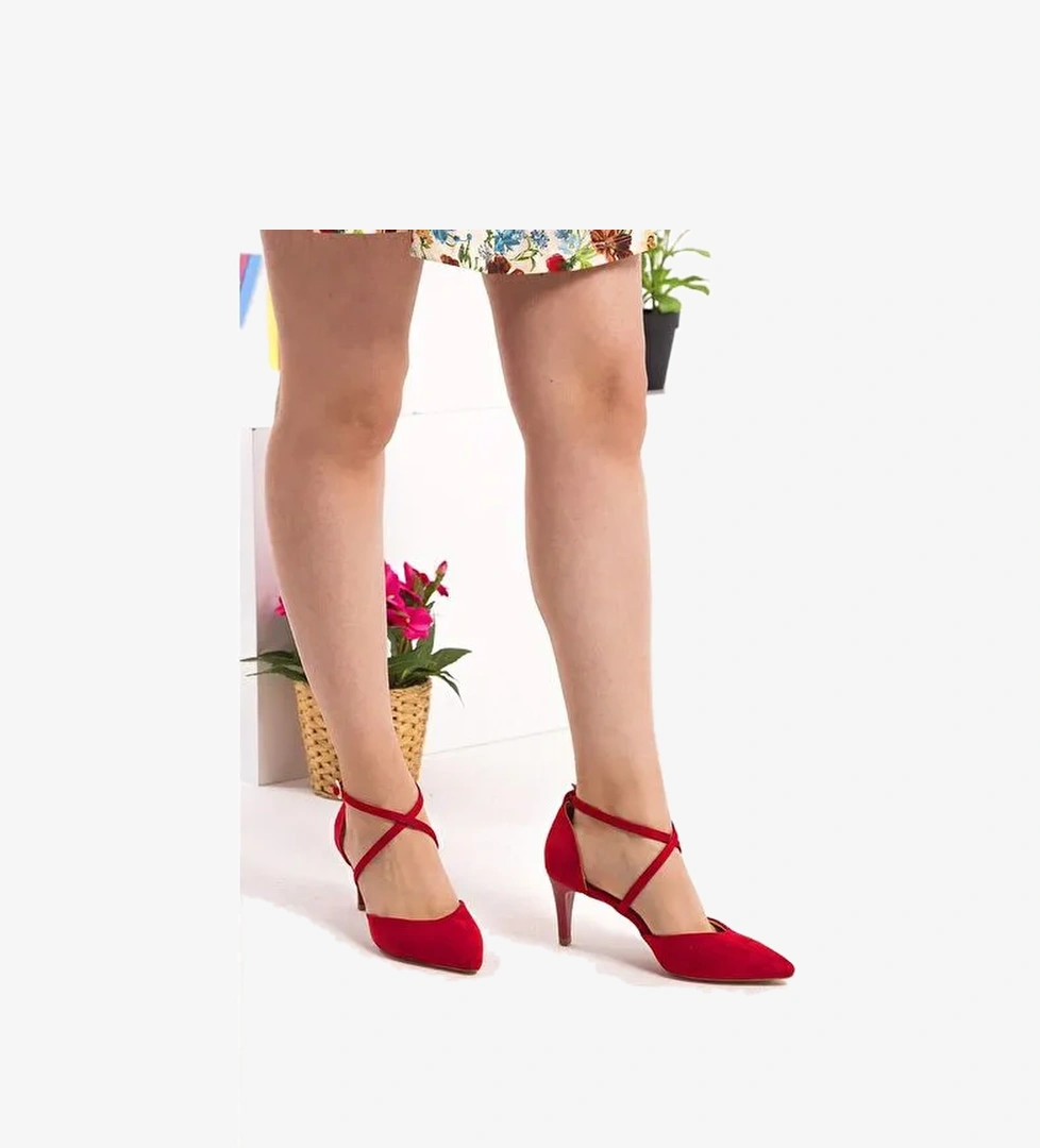Kırmızı Kadın Topuklu Ayakkabı D654054802 - Görsel 1