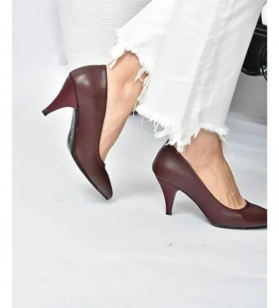 Bordo Kadın Topuklu Ayakkabı A922151109 - Görsel 1