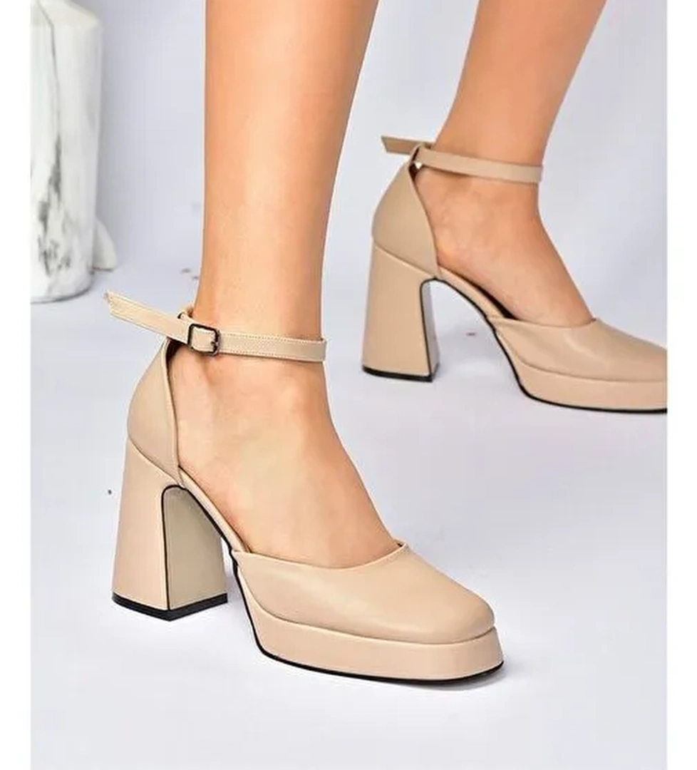 Ten Kalın Platform Topuklu Kadın Ayakkabı M404100809 - Görsel 1