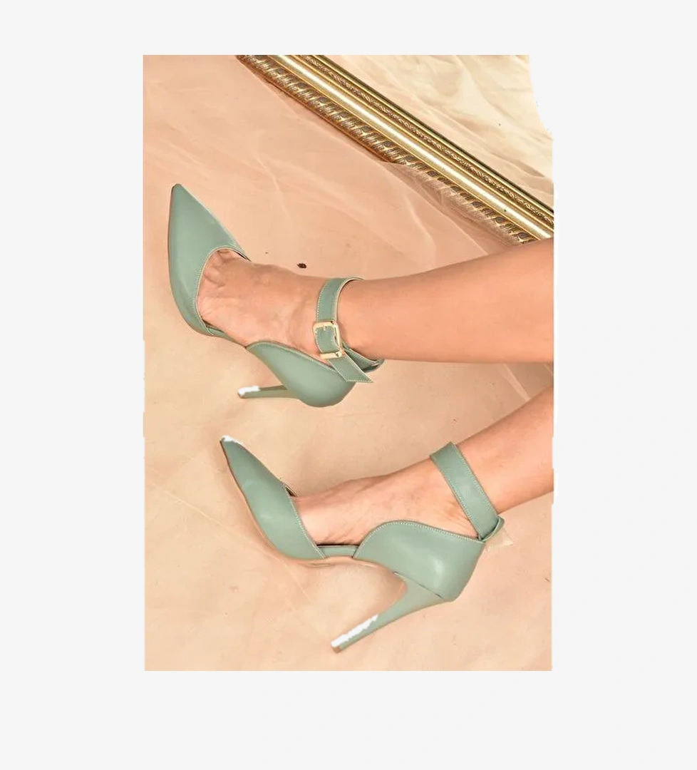 Yeşil Kadın Topuklu Ayakkabı K654073309 - Görsel 1