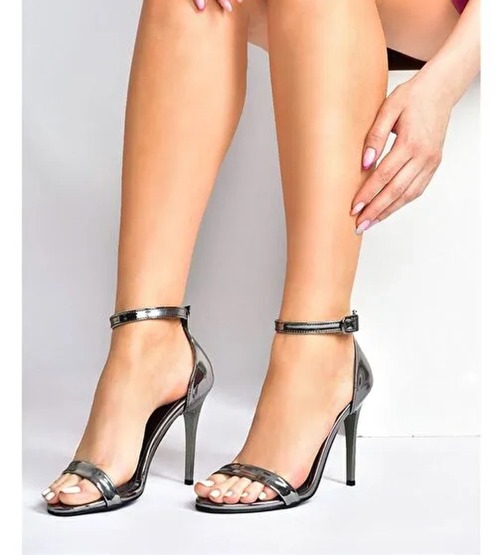 Platin Kadın Topuklu Ayakkabı B922112634 - Görsel 1