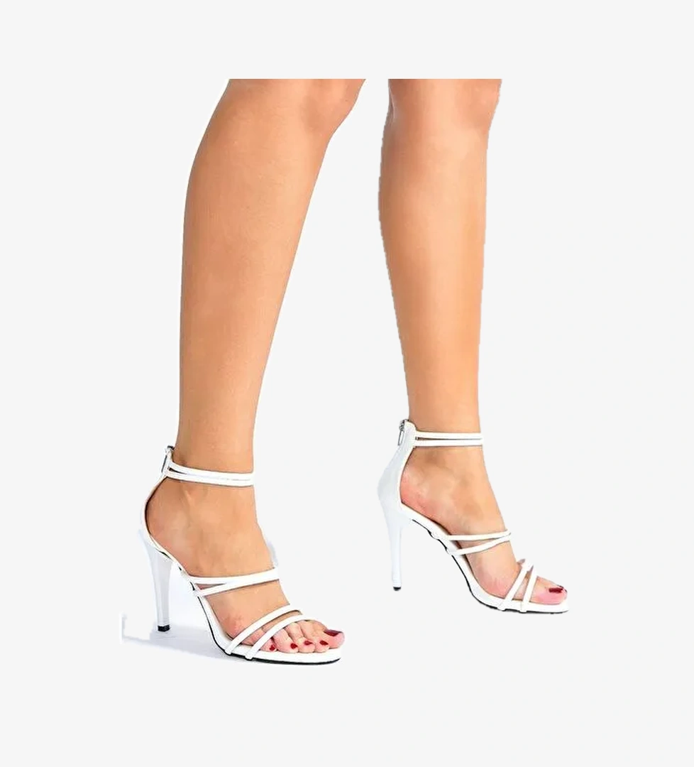 Beyaz İnce Topuklu Kadın Ayakkabı M251762109 - Görsel 1