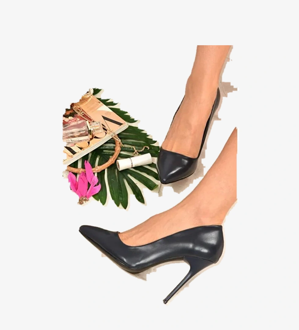 Lacivert Kadın Topuklu Ayakkabı 8922151909 - Görsel 1