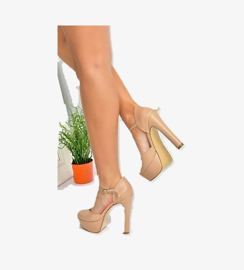 Ten Platform Kalın Yüksek Topuklu Kadın Ayakkabı M246002109 - Görsel 1