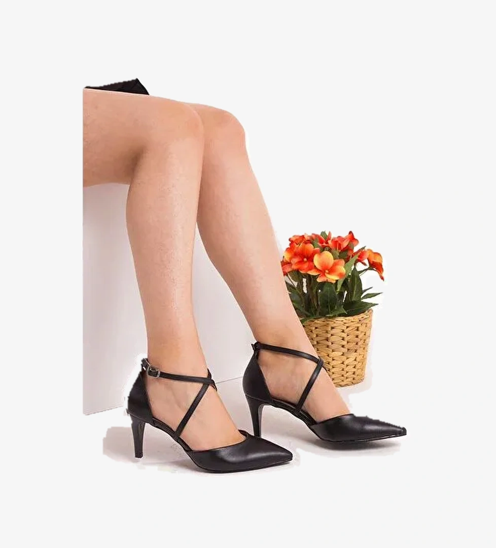 Siyah Kadın Topuklu Ayakkabı D654054809 - Görsel 1