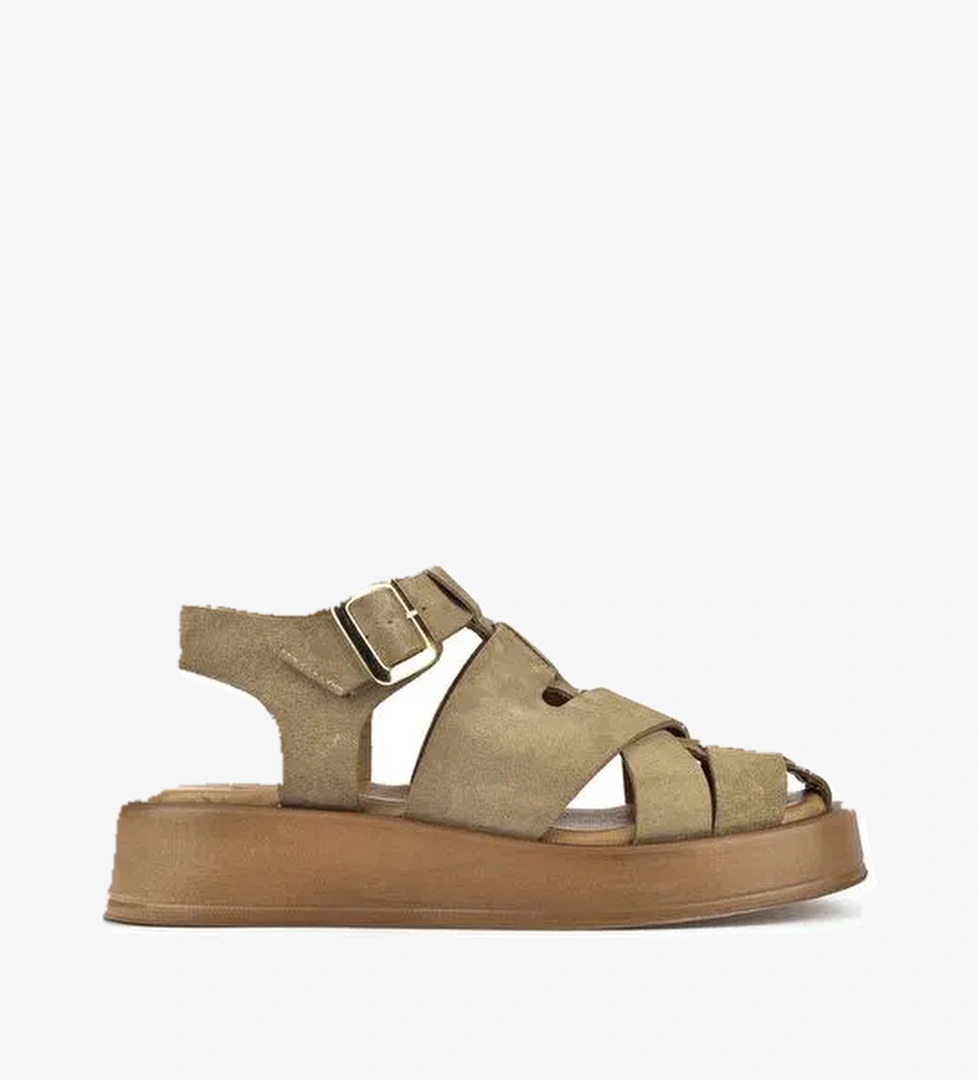 Ziya, Hakiki Deri Kadın Sandalet 1511033Z25013 Bej - Görsel 1