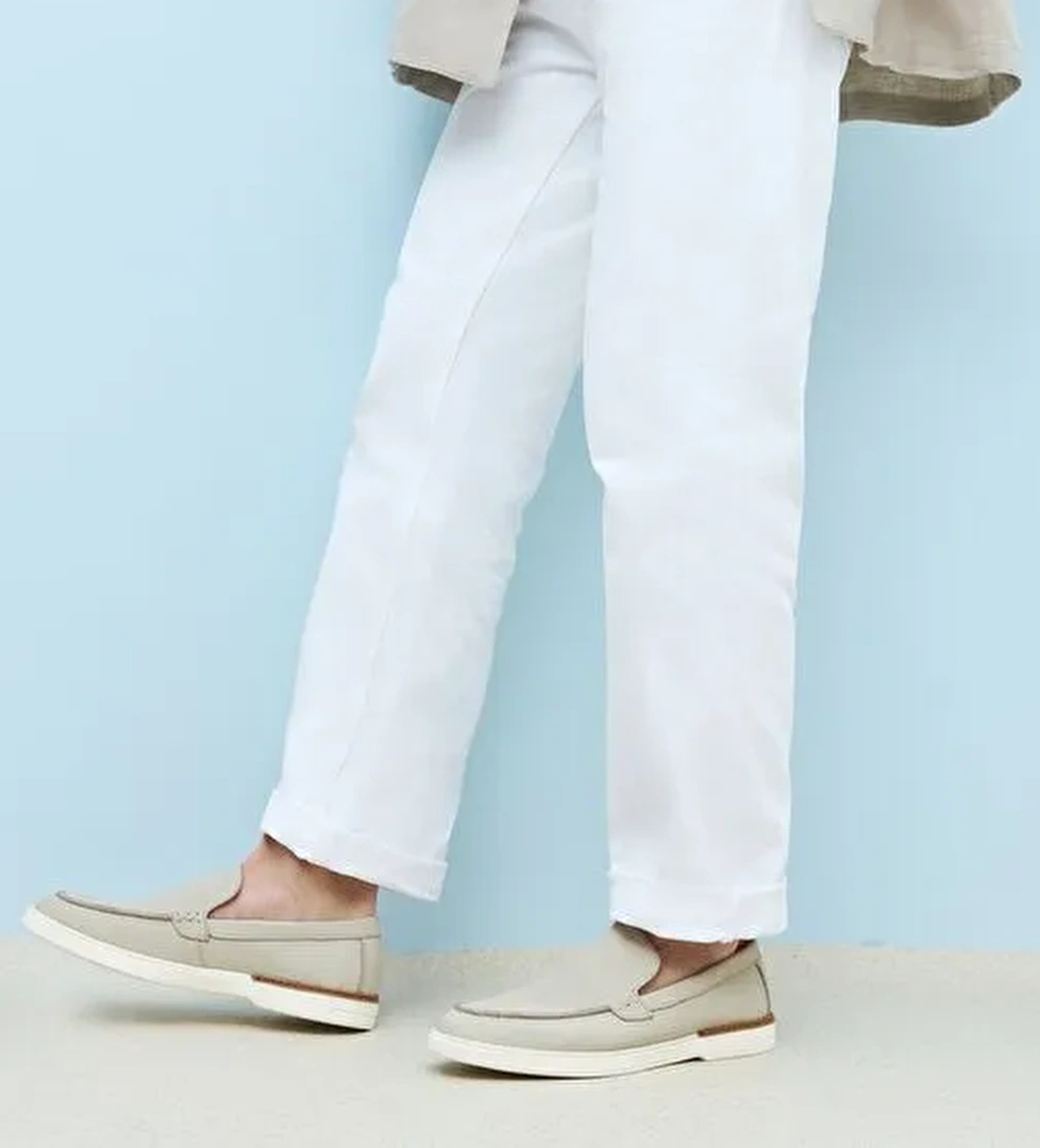 Ziya, Erkek Hakiki Deri Ayakkabı 1511007ZB04 Bej - Görsel 1