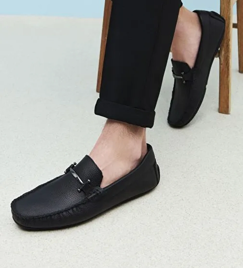 Ziya, Erkek Hakiki Deri Ayakkabı 1511007ZB02 Siyah - Görsel 1