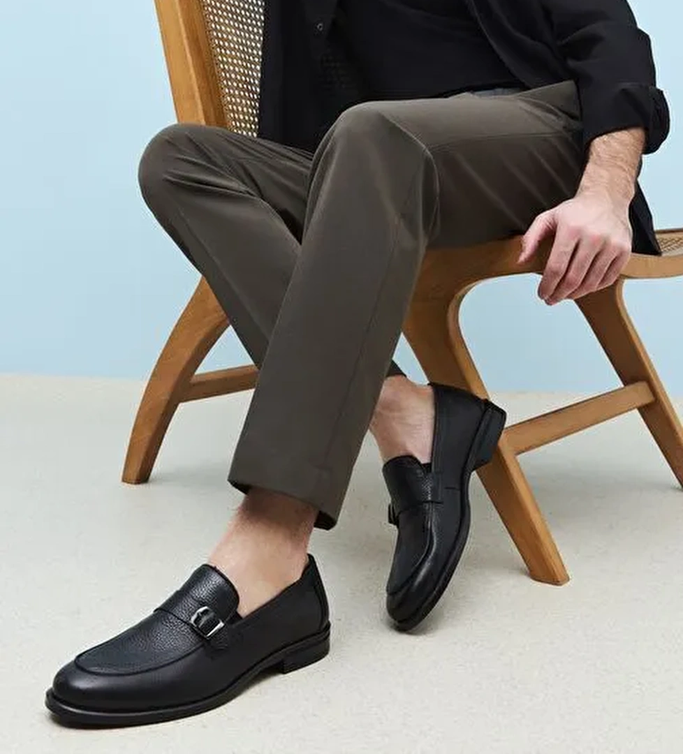 Ziya Ziya, Erkek Hakiki Deri Ayakkabı 151986Z4073 Siyah Casual Ayakkabı | Boyner Siyah - 1. görsel