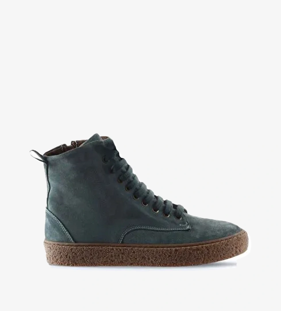 Bueno Shoes Yeşil Süet Kadın Düz Bot 01wt3202 - Görsel 1