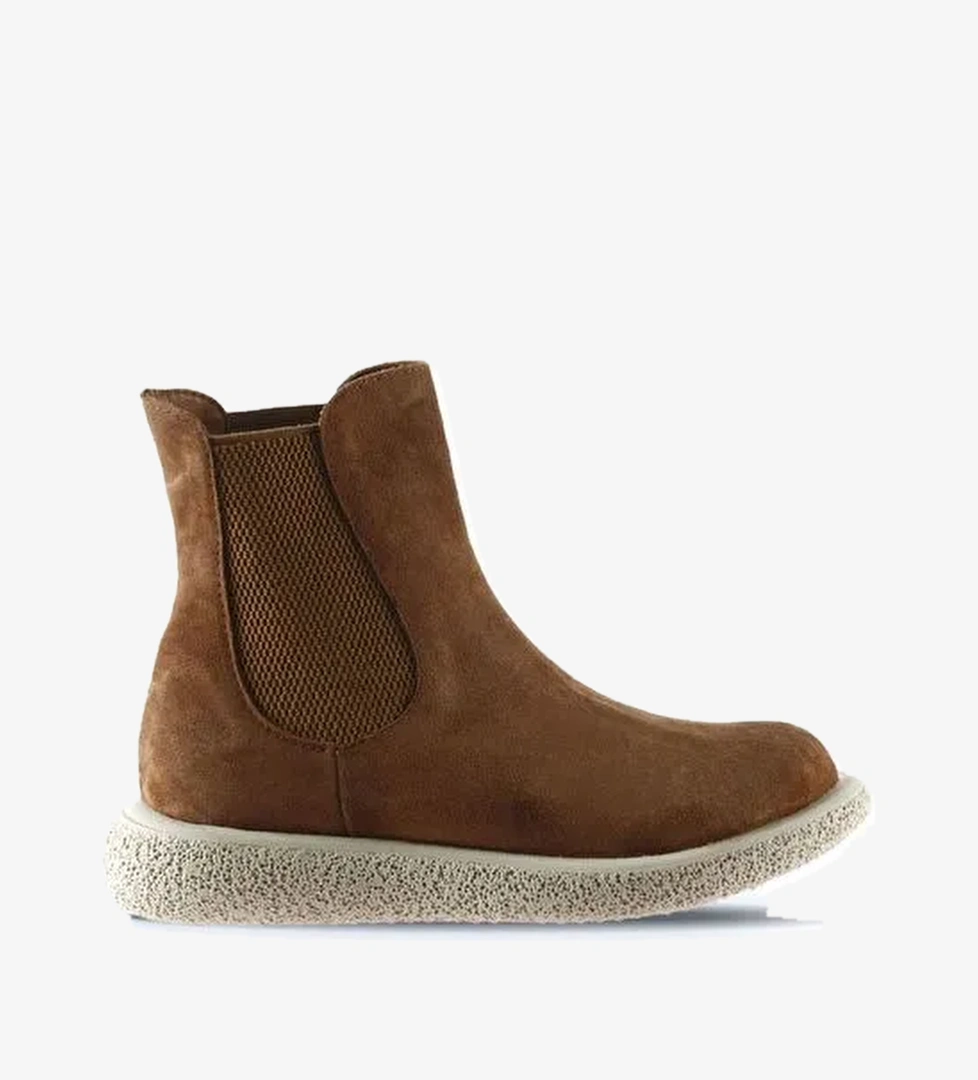 Bueno Shoes Taba Açık Süet Kadın Düz Bot 01wu8905 - Görsel 1