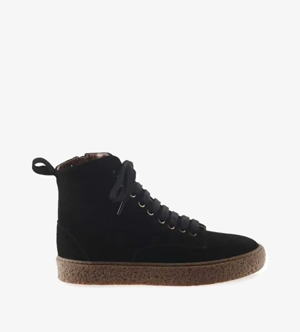 Bueno Shoes Siyah Süet Kadın Düz Bot 01wt3202 - Görsel 1