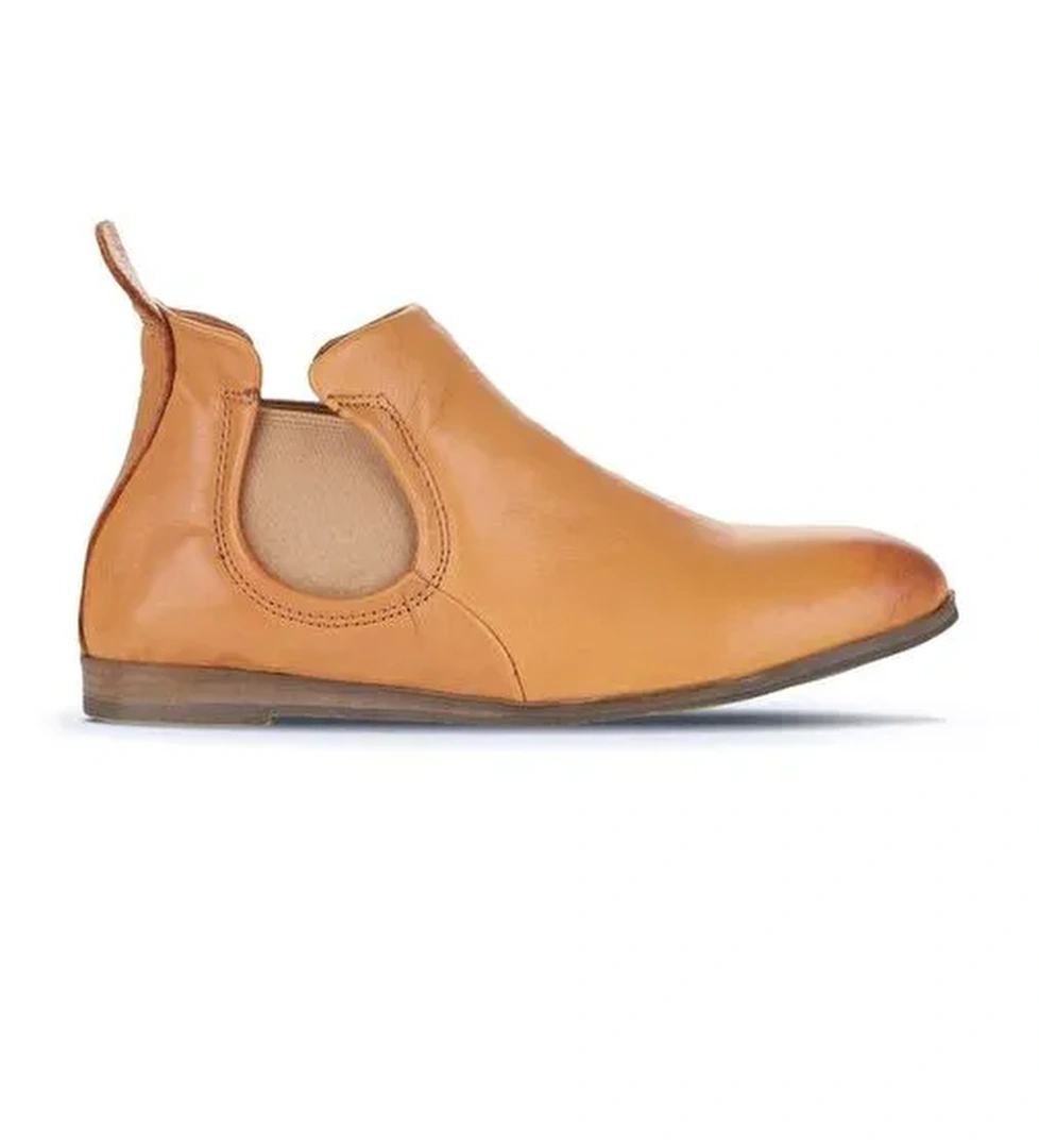 Bueno Shoes Taba Deri Kadın Düz Bot 01wp1602 - Görsel 1