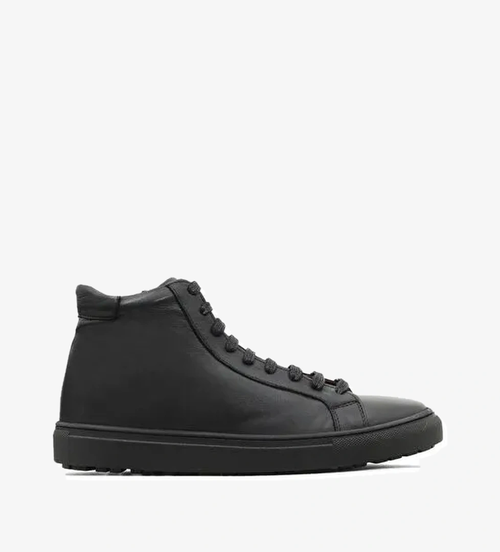 Bueno Shoes Siyah Deri Kadın Düz Bot 01wz7700 - Görsel 1