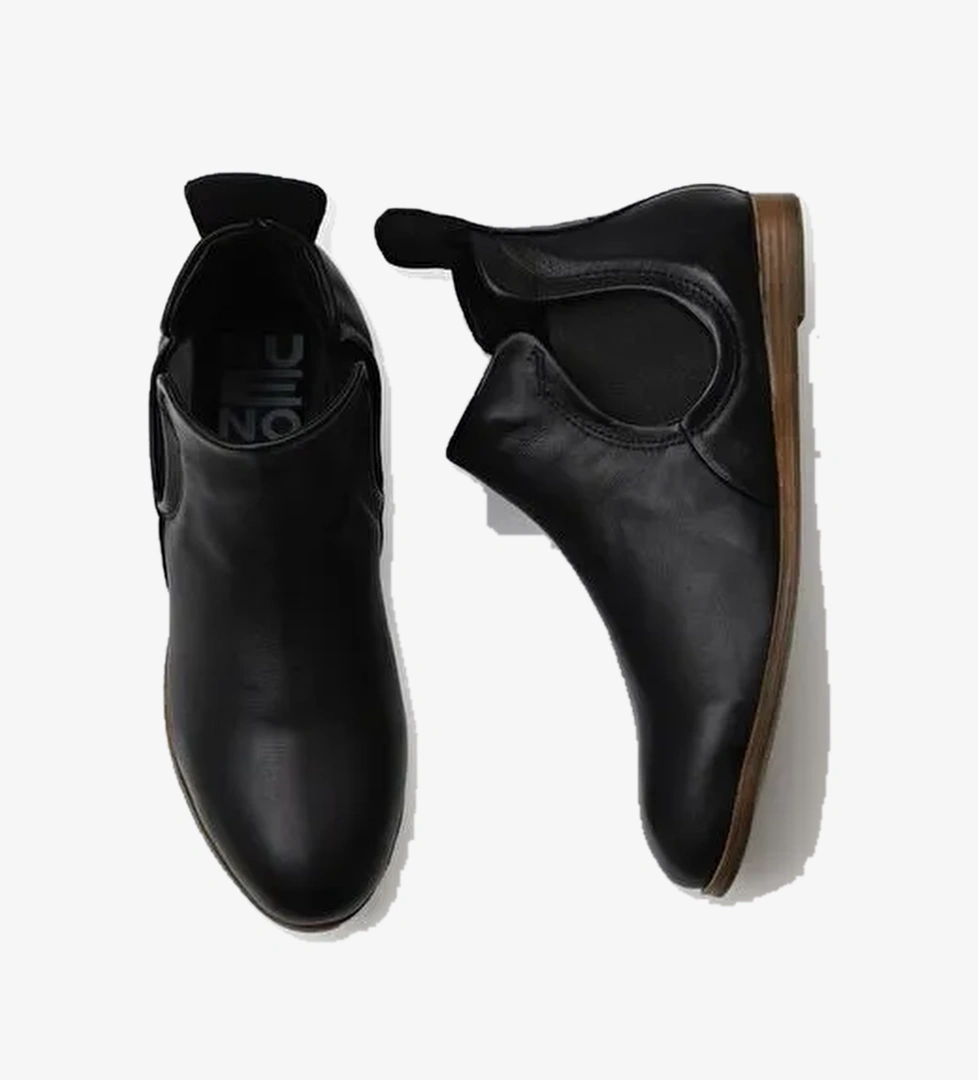 Bueno Shoes Siyah Deri Kadın Düz Bot 01wp1602 - Görsel 1