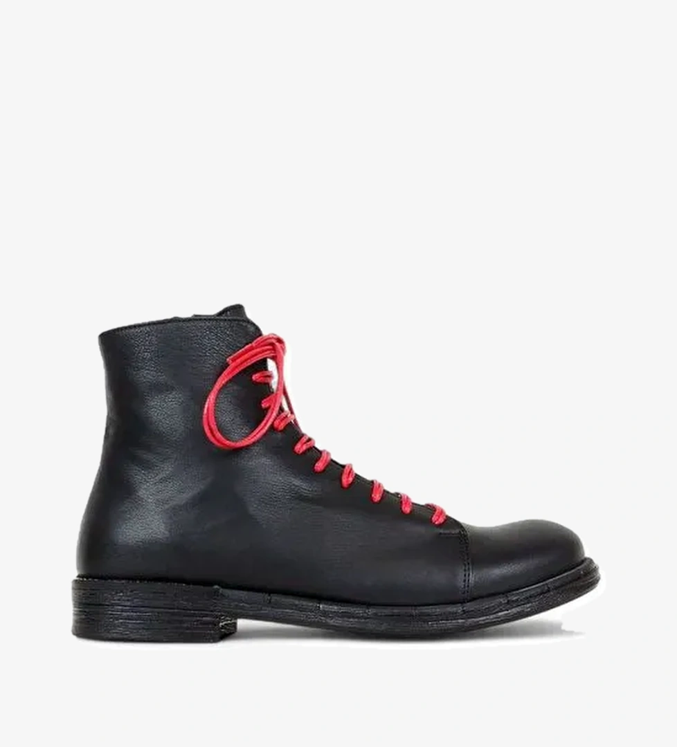 Bueno Shoes Bordo Deri Kadın Düz Bot 01wr3701 - Görsel 1