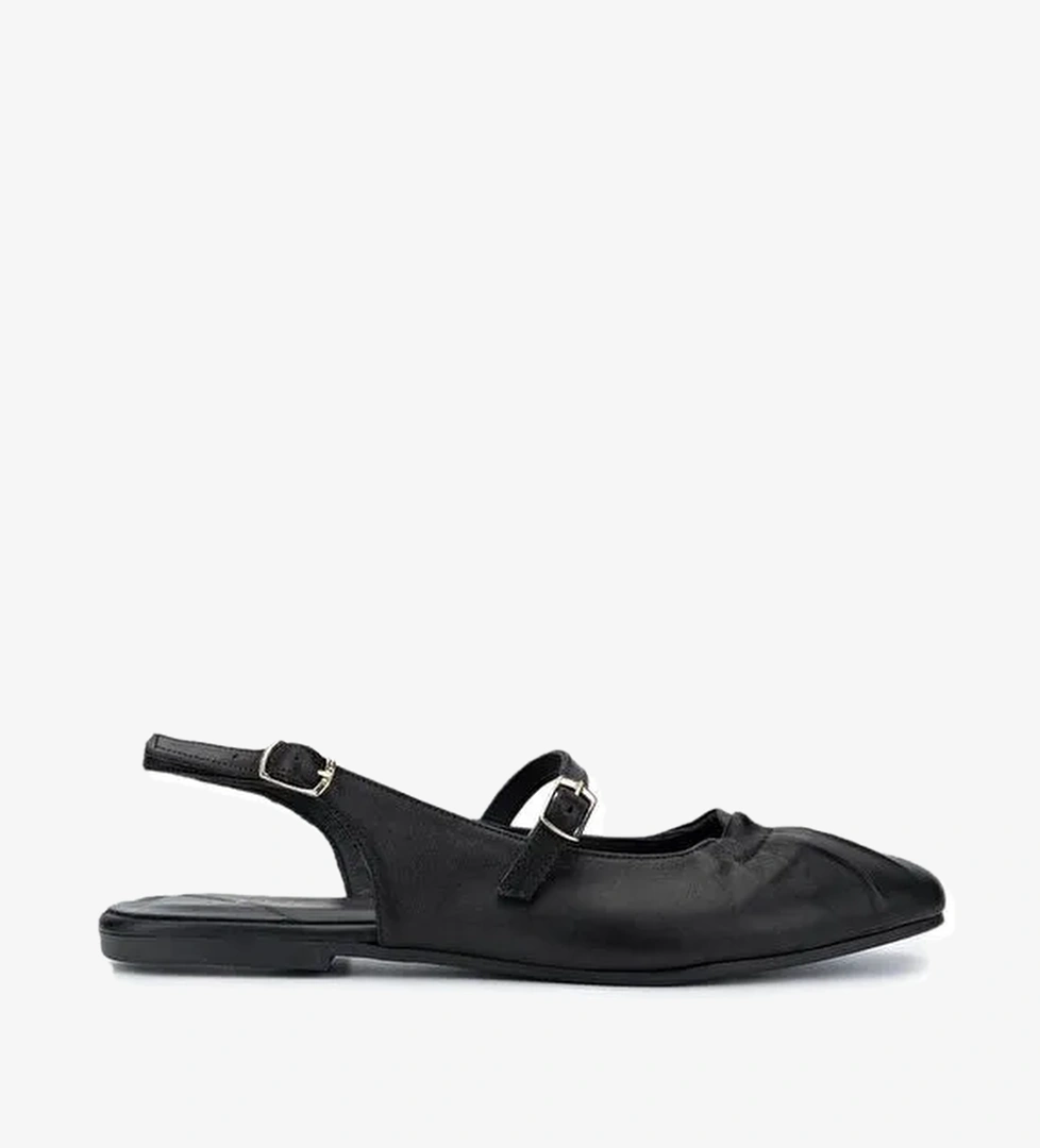 Tamer Tanca Kadın Hakiki Deri Siyah Deri Casual Ayakkabı - Görsel 1