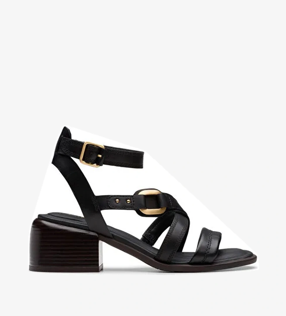 Clarks Clarks Siyah Kadın Deri Topuklu Ayakkabı 26181243 model görseli