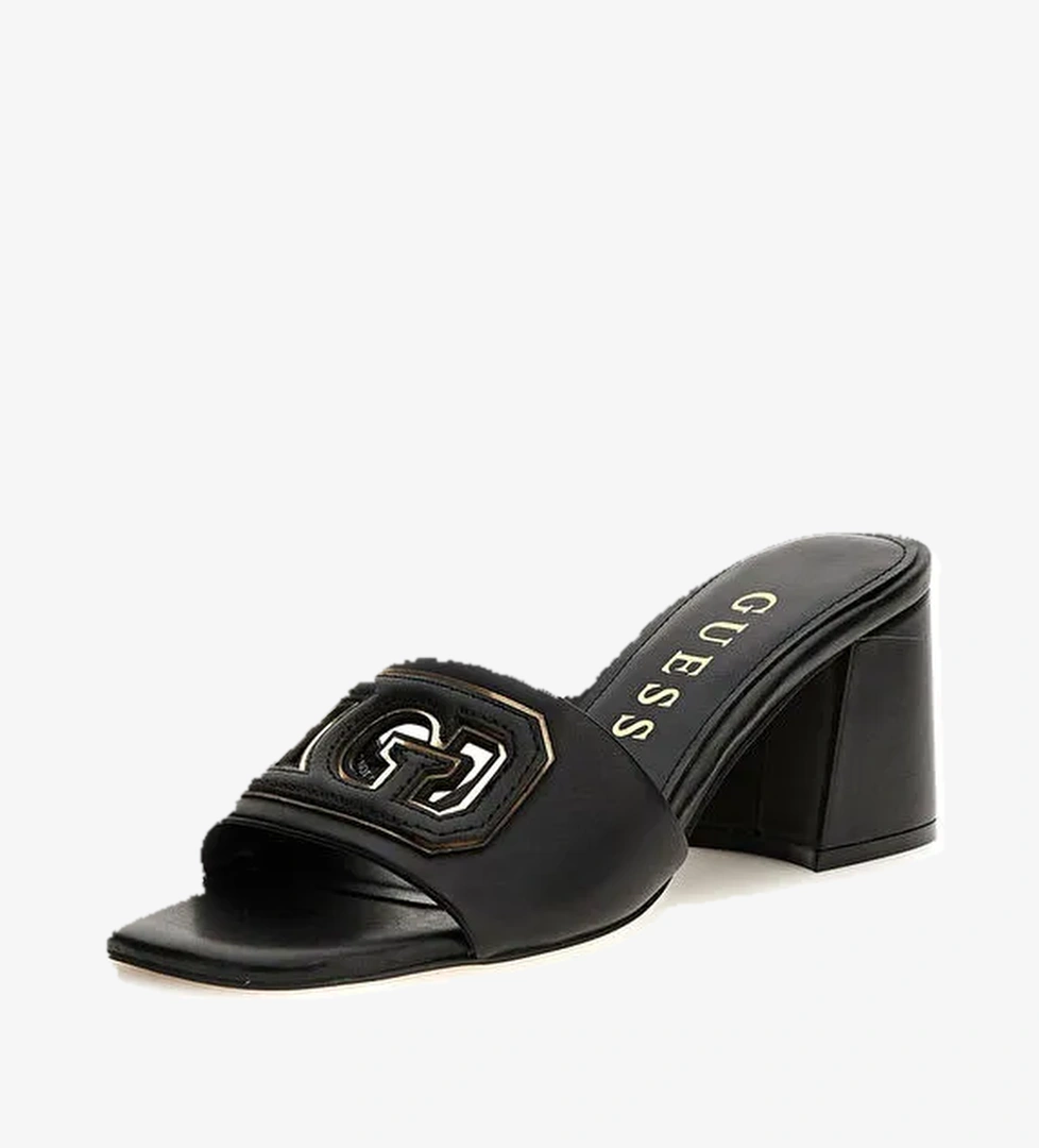 Guess Siyah Kadın Deri Topuklu Terlik FLJGASLEA03-BLACK - Görsel 1