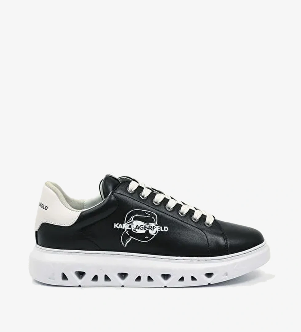 Karl Lagerfeld KARL LAGERFELD Siyah Erkek Deri Sneaker KAPRI KITE Outline NFT model görseli