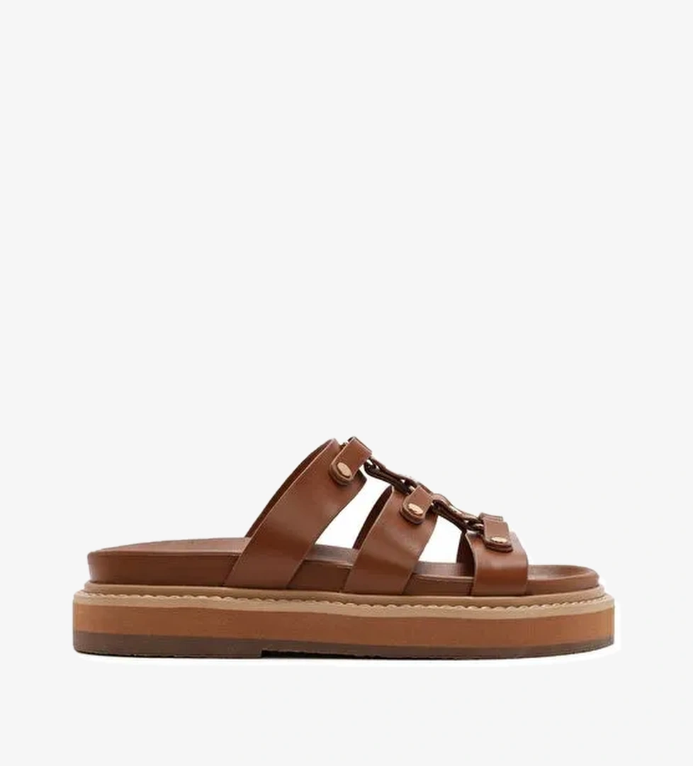 Kadın Taba Kalın Tabanlı Terlik 25SFE400818 - Görsel 1