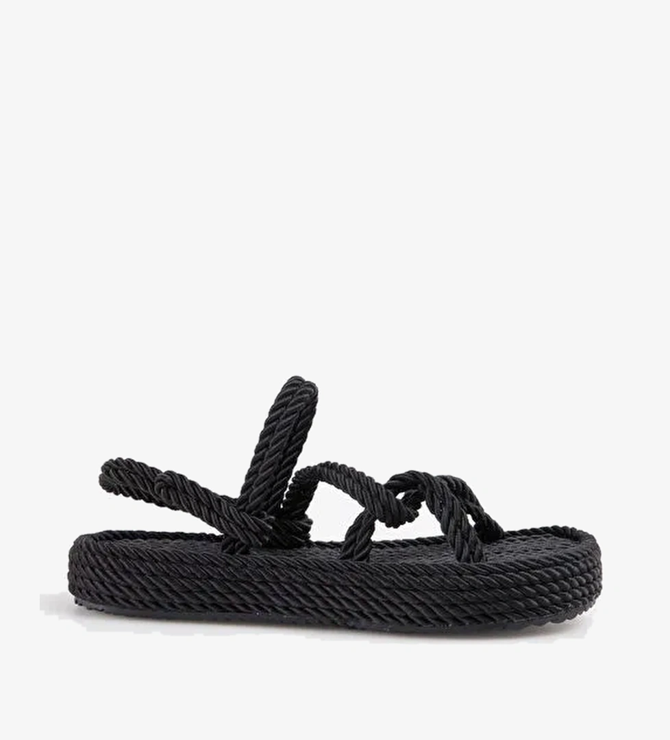 F By Fabrika Siyah Kadın Sandalet CHONG - Görsel 1