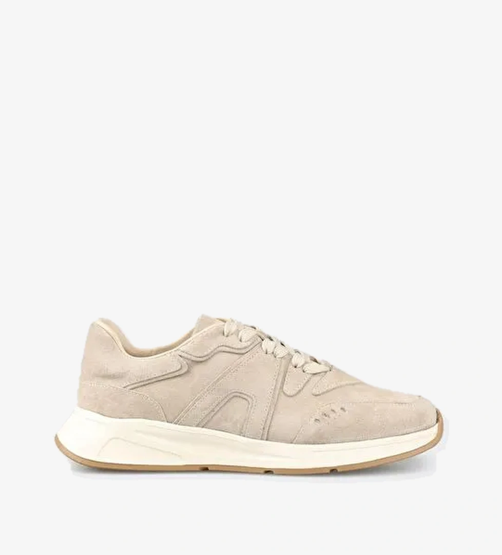 Bej Deri Kadın Günlük Ayakkabı - Görsel 1