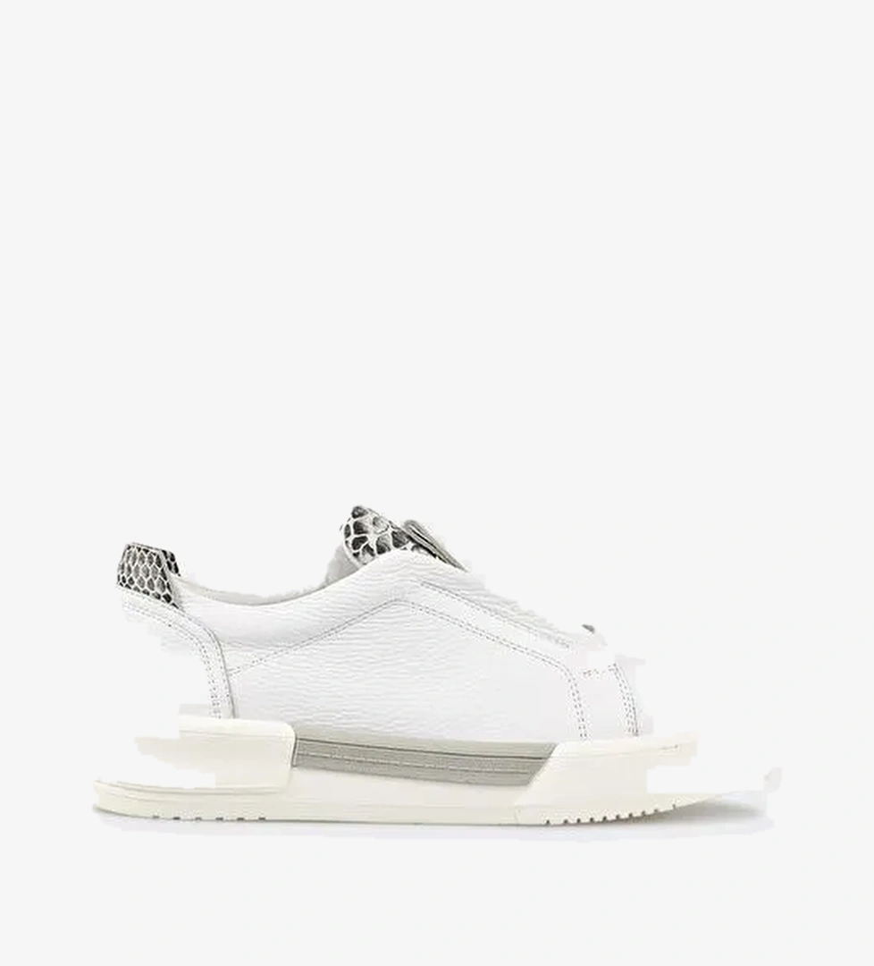 Beyaz Deri Kadın Spor Ayakkabı - Görsel 1