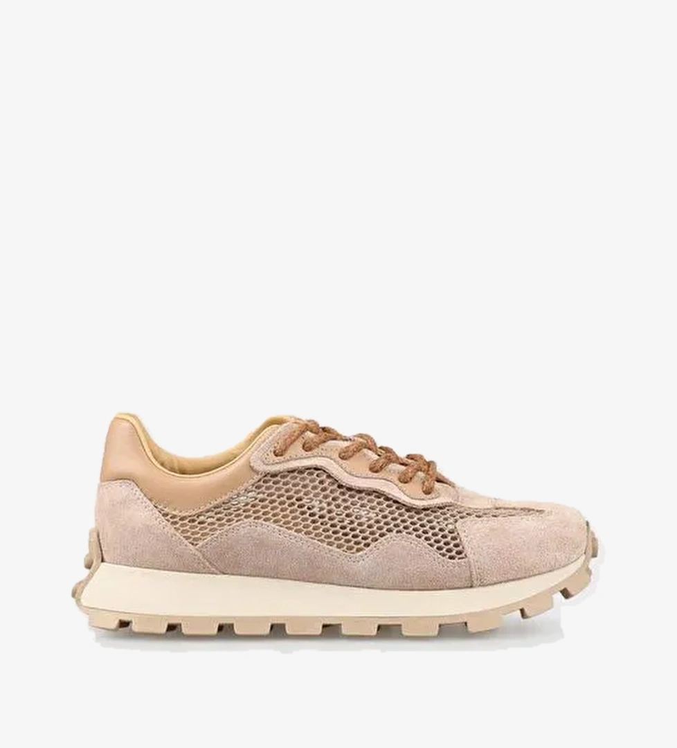 Pudra Deri Kadın Spor Ayakkabı - Görsel 1