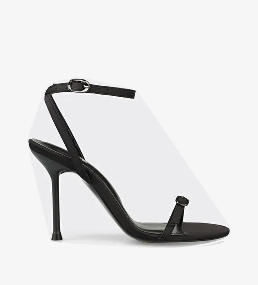 Siyah Kadın Topuklu Sandalet - Görsel 1